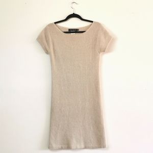 French Connection Cream Angora Sweater Dress